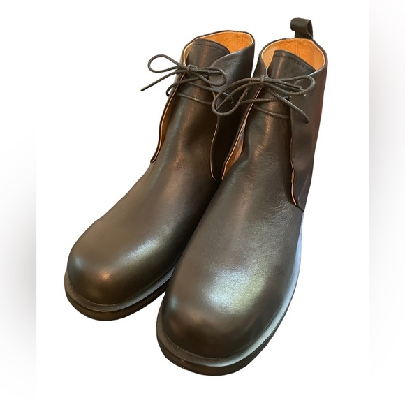 SOLD bottega Veneta Chukka Calf black leather lace up ankle boots men’s sz 13 - Picture 6 of 9